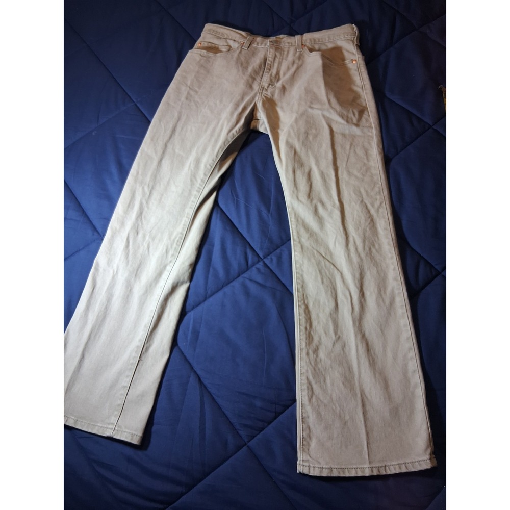 Levis 517 Mens Tan Khaki Bootcut Jeans 34x30 Slim Fit Denim Pants 517-0210